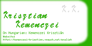 krisztian kemenczei business card