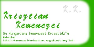 krisztian kemenczei business card